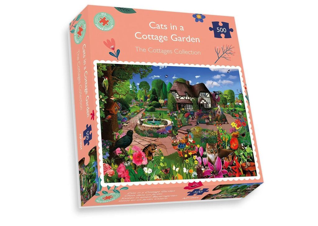 Cats in a Cottage Garden